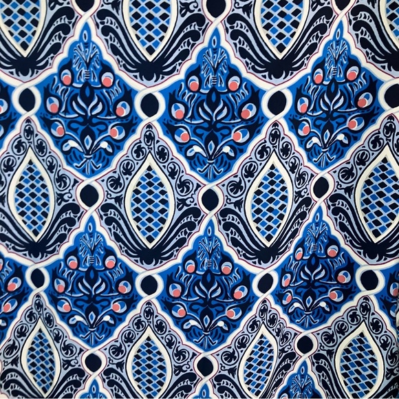 Ann Taylor Loft Blue Printed Long Tunic Women’s Dress Size XS Shift Dress - Picture 13 of 15